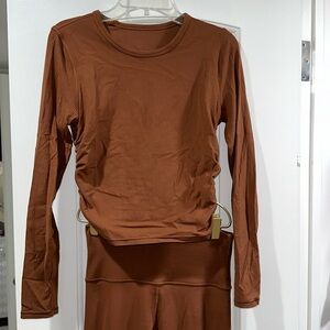 Lulu lemon ribbed cropped top long sleeve